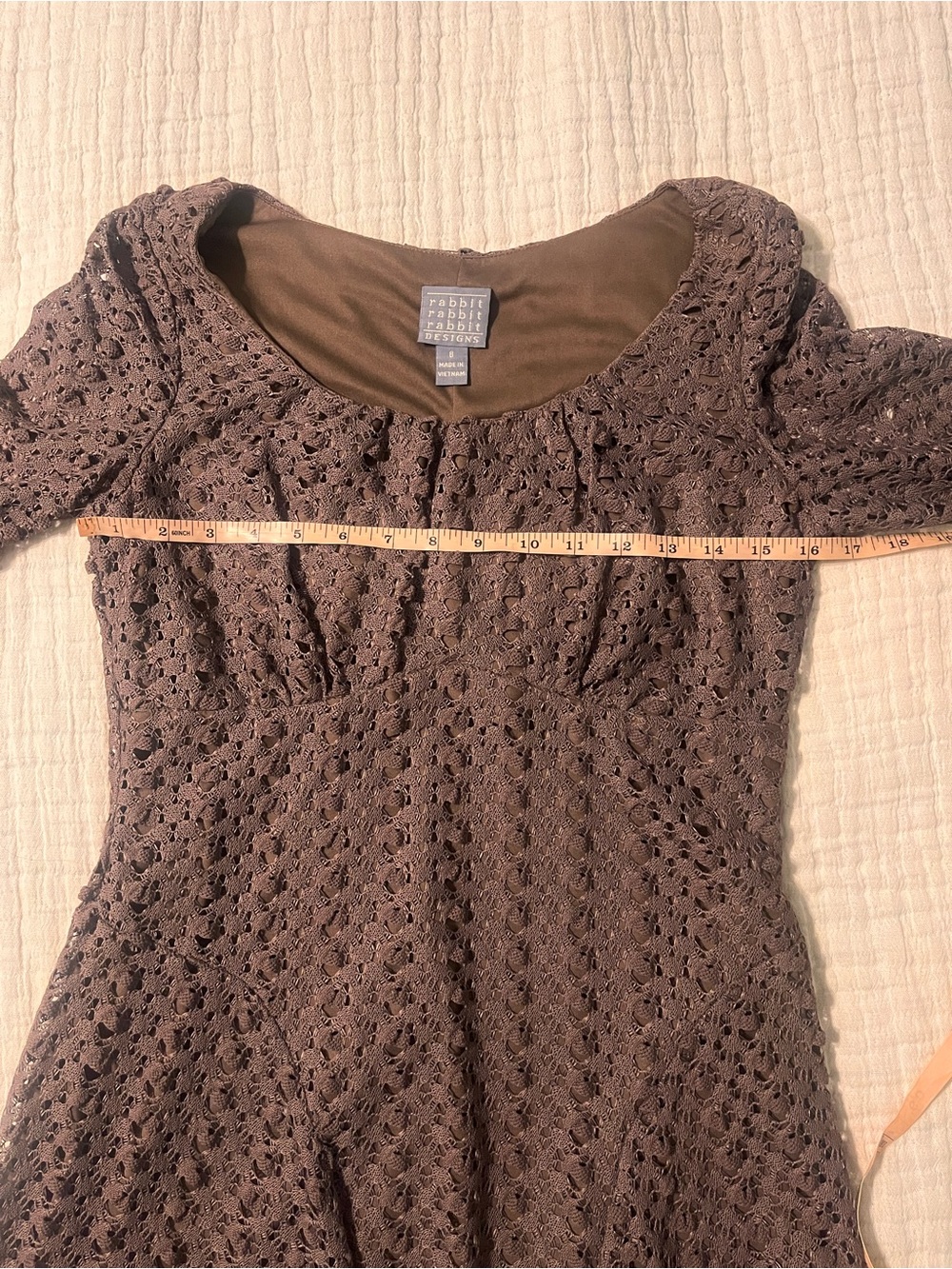 Rabbit Rabbit Rabbit Crocheted grayish Midi Dress 8 - Picture 9 of 10